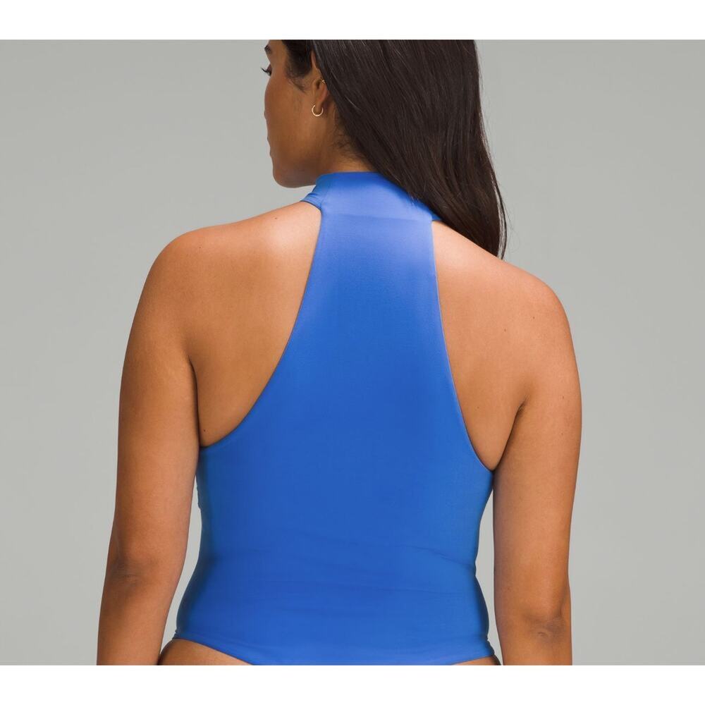 NWT, Lululemon, Women, Mock-Neck Bodysuit, Royal Blue, Sz M - Picture 3 of 7